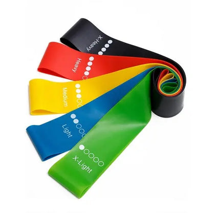 Yoga Resistance Rubber Bands Indoor Outdoor Fitness Equipment Crimson Medea