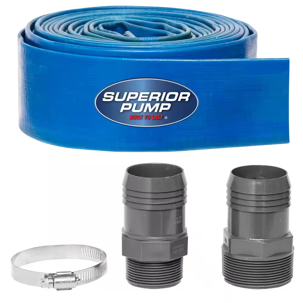 2 In. X 25 Ft. Lay-Flat Discharge Hose Kit