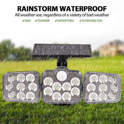3 Adjustable Heads 270° Wide Angle Illumination Solar Lights Outdoor Pink Iolaus