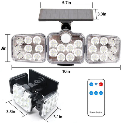 3 Adjustable Heads 270° Wide Angle Illumination Solar Lights Outdoor Pink Iolaus