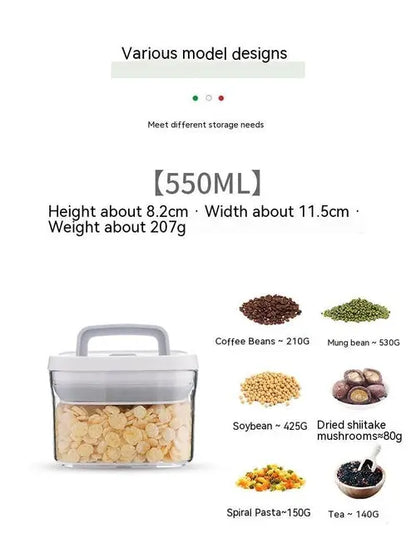 Transparent Stackable Kitchen Dry Goods Crisper Crimson Medea