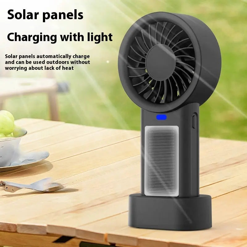 USB Mini Solar Charging Handheld Fan Crimson Medea