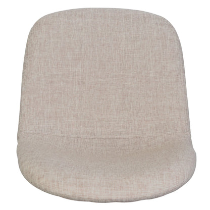 Elegant Wheat Fabric Dining Chair Set with Iron Legs and Dark Walnut Sangria Beech