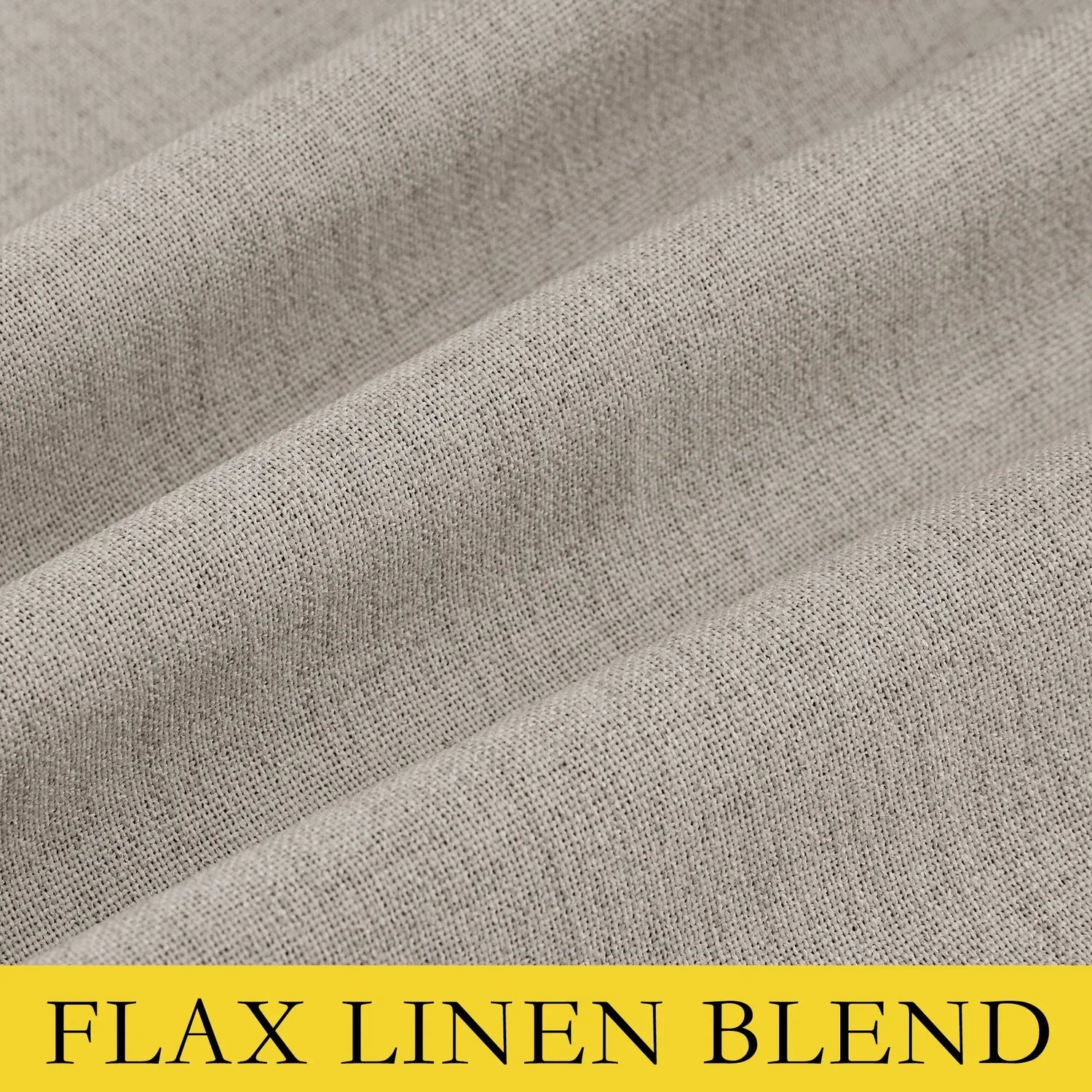 Full Blackout Linen Curtains 108 Inches Long, Room Darkening Thermal Insulated Noise Reducing Grommet Drapes for Bedroom Living Room, 52&quot;X 108&quot;, Oatmeal, 2 Panels