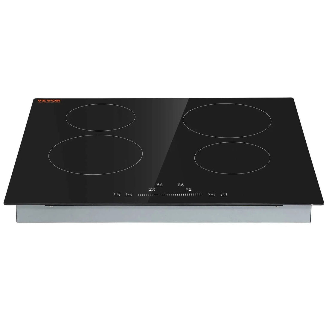 VEVOR Built In Electric Stove Top, 23.2 X 20.5 Inch 4 Burners, 240V Glass Radiant Cooktop With Sensor Touch Control, Timer &amp; Child Lock Included, 9 Power Levels For Simmer Steam Slow Cook Fry Pink Lucy