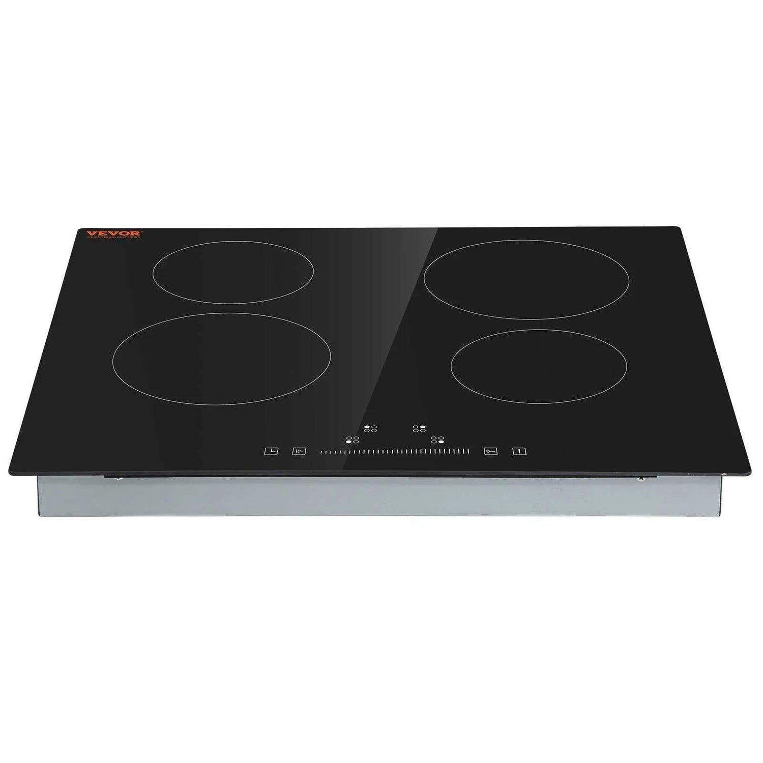 VEVOR Built In Electric Stove Top, 23.2 X 20.5 Inch 4 Burners, 240V Glass Radiant Cooktop With Sensor Touch Control, Timer &amp; Child Lock Included, 9 Power Levels For Simmer Steam Slow Cook Fry Pink Lucy