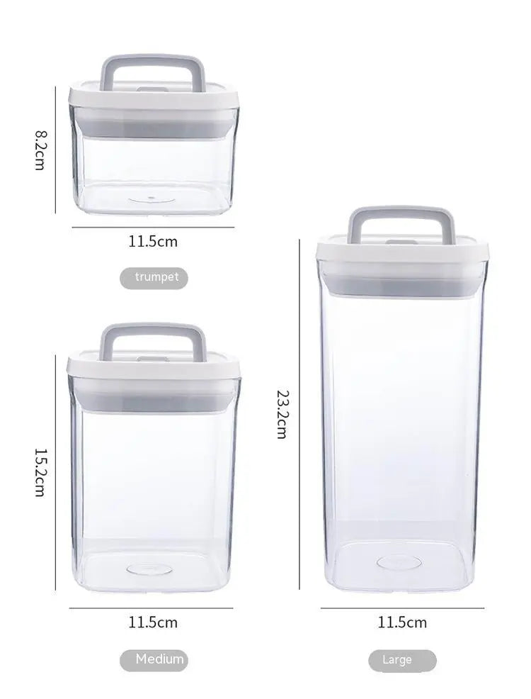 Transparent Stackable Kitchen Dry Goods Crisper Crimson Medea