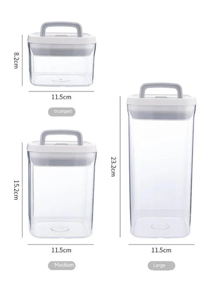 Transparent Stackable Kitchen Dry Goods Crisper Crimson Medea