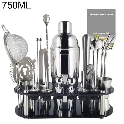 Boston Cocktail Shaker Bar Tools Wine Mixer Set Crimson Medea