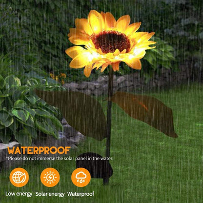 2/4/6 PCS Solar Sunflower Lights LED Waterproof Landscape Outdoor Pink Iolaus