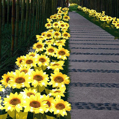 2/4/6 PCS Solar Sunflower Lights LED Waterproof Landscape Outdoor Pink Iolaus