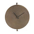 15" Circle Bronze Metal Analog Wall Clock White Diomedes