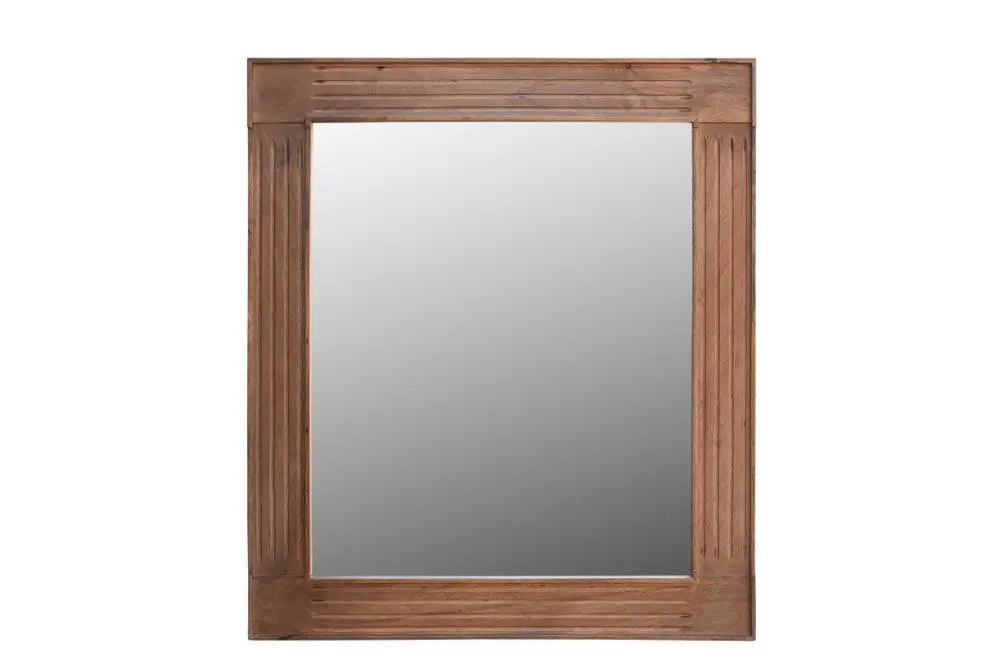 46&quot; Brown Dresser Solid Wood Mirror White Diomedes