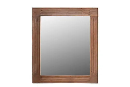 46&quot; Brown Dresser Solid Wood Mirror White Diomedes