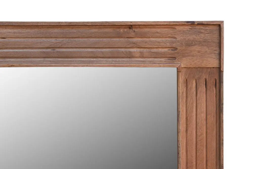 46&quot; Brown Dresser Solid Wood Mirror White Diomedes