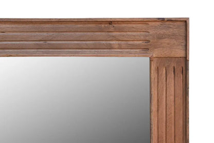 46&quot; Brown Dresser Solid Wood Mirror White Diomedes