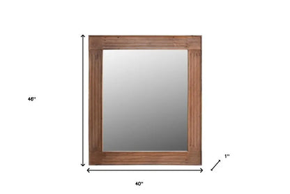 46&quot; Brown Dresser Solid Wood Mirror White Diomedes