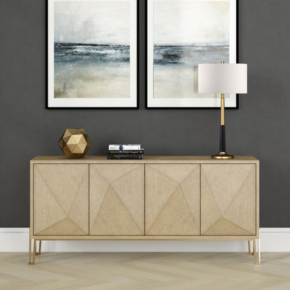 29&quot; Black and Gold Metal Table Lamp With White Drum Shade White Diomedes