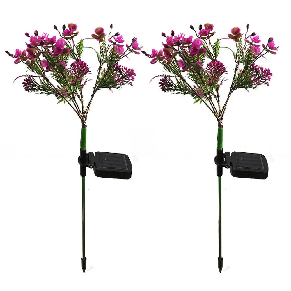Outdoor Waterproof Solar Phalaenopsis Lamp Garden Decorative Lights Pink Iolaus