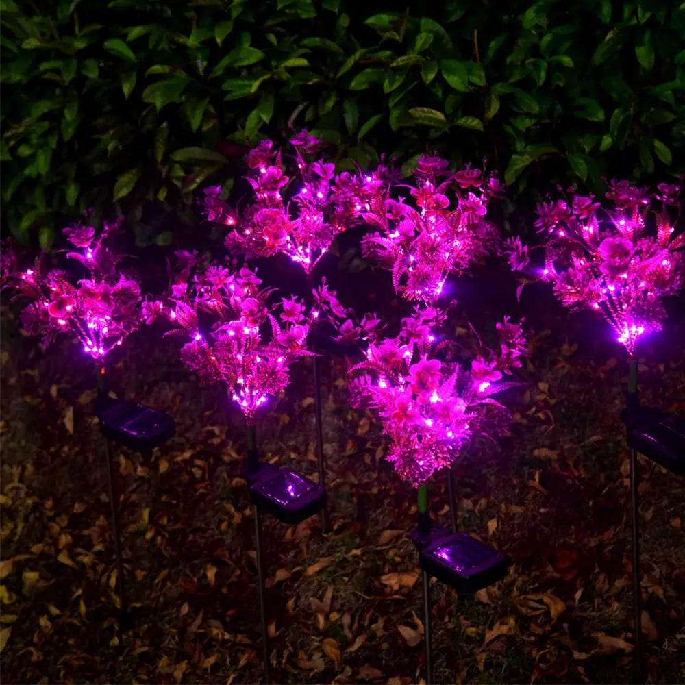Outdoor Waterproof Solar Phalaenopsis Lamp Garden Decorative Lights Pink Iolaus