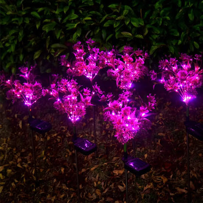 Outdoor Waterproof Solar Phalaenopsis Lamp Garden Decorative Lights Pink Iolaus