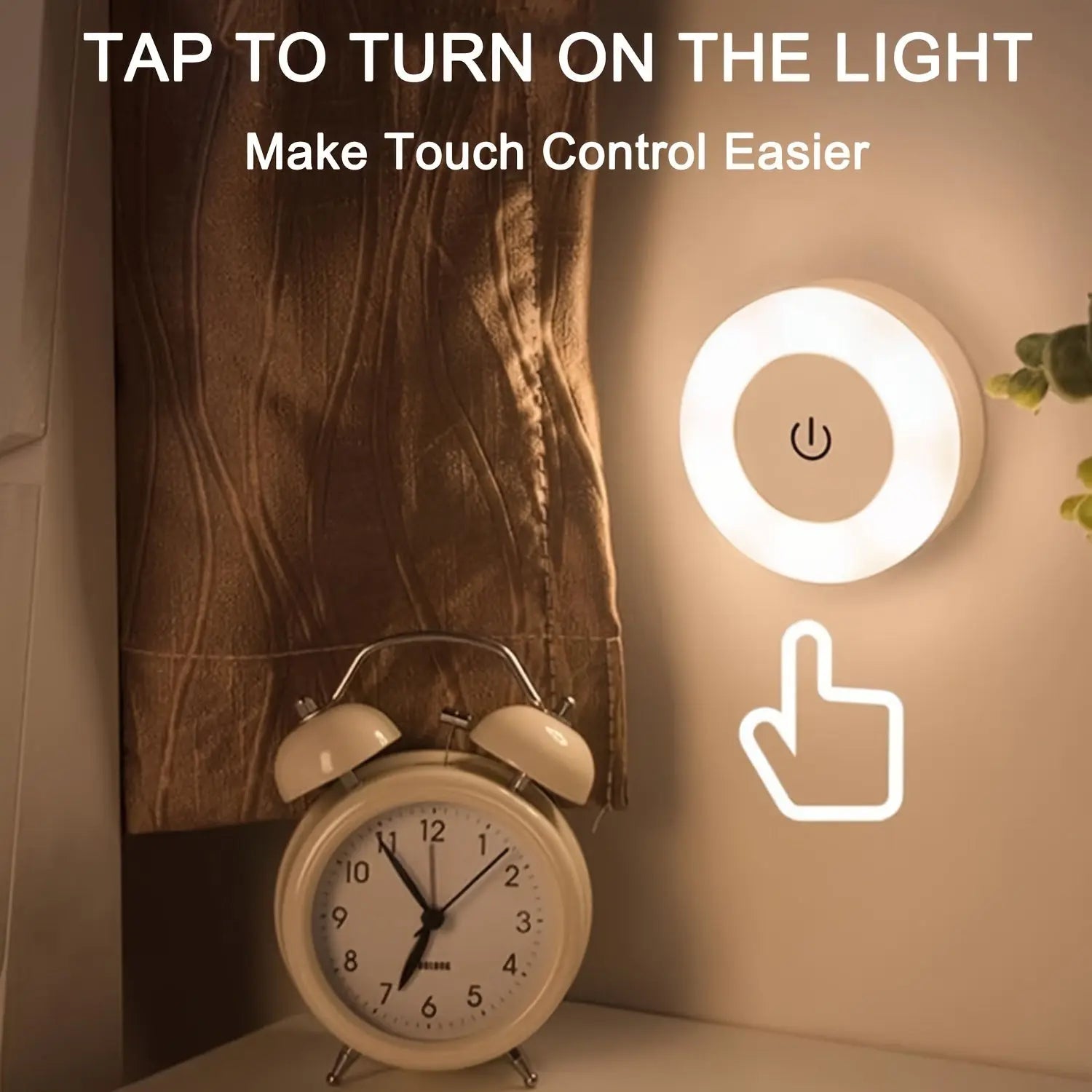 Versatile LED Touch Night Light for Home Decor Champagne Apollo