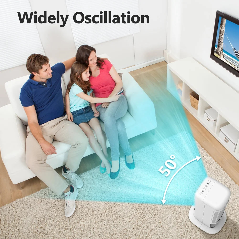 40&quot; Evaporative Air Cooler Portable Tower Cooling Fan  Oscillating Swamp Cooler, White