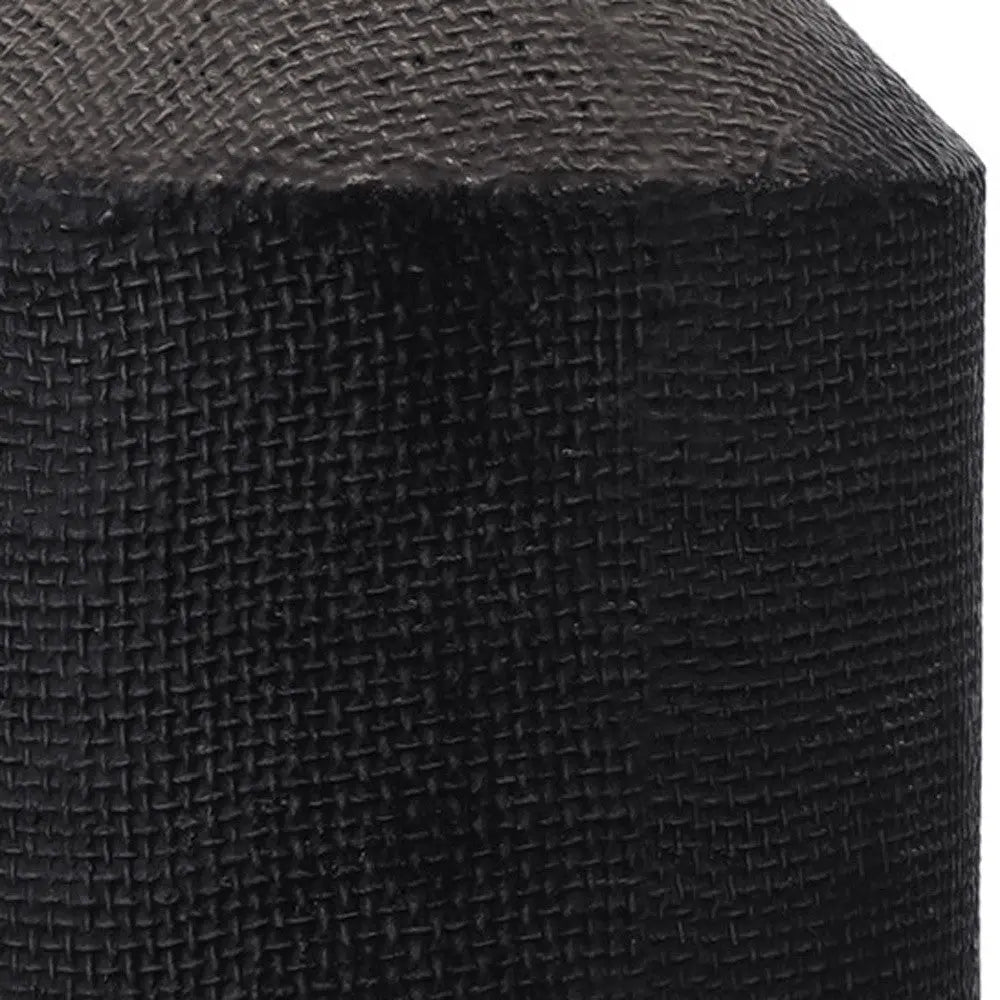 15&quot; Black and Gold Ceramic Cylinder Table Lamp With White Drum Shade White Diomedes