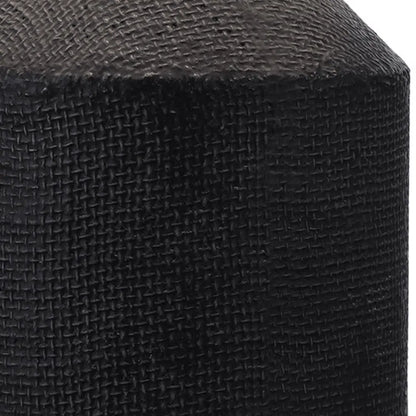 15&quot; Black and Gold Ceramic Cylinder Table Lamp With White Drum Shade White Diomedes