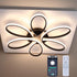 Modern LED Ceiling Light Fixture with Remote Control Lamp Dimmable Ceiling Chandelier for Living Room Dinning Room Bedroom Kitchen Home Lighting (23 Inch/60Cm 70W)