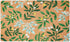 17" X 29" Natural and Green Coir Botanical Leaves Outdoor Door Mat White Diomedes