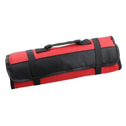 Portable Multifunctional Reel Type Hardware Tool Bag Maroon Asteria
