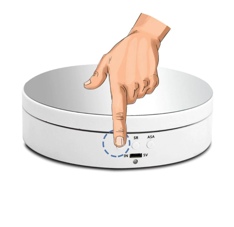 360° Electric Motorized Rotating Display Stand Jewelry Photography Puce Gaia