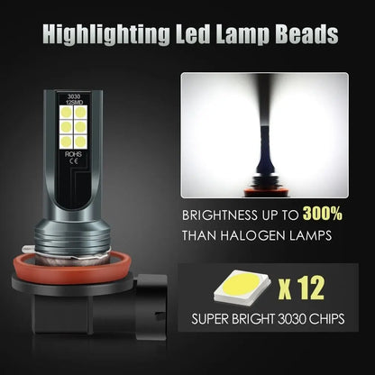 9005 9006 LED Headlights Kit Combo Bulbs 8000K High Low Beam Super Puce Gaia