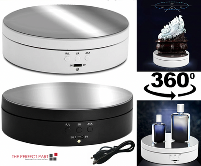 360° Electric Motorized Rotating Display Stand Jewelry Photography Puce Gaia
