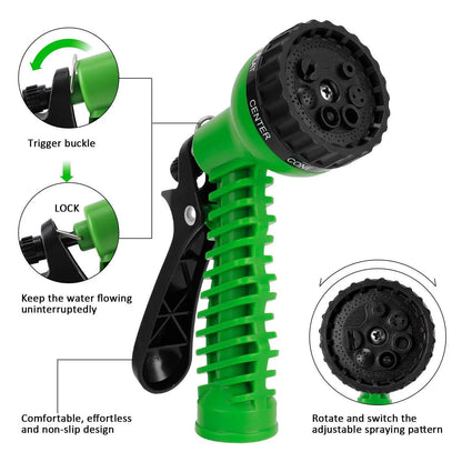Expanding Expandable Flexible Garden Water Hose w Spray Nozzle 25, 50, Puce Gaia