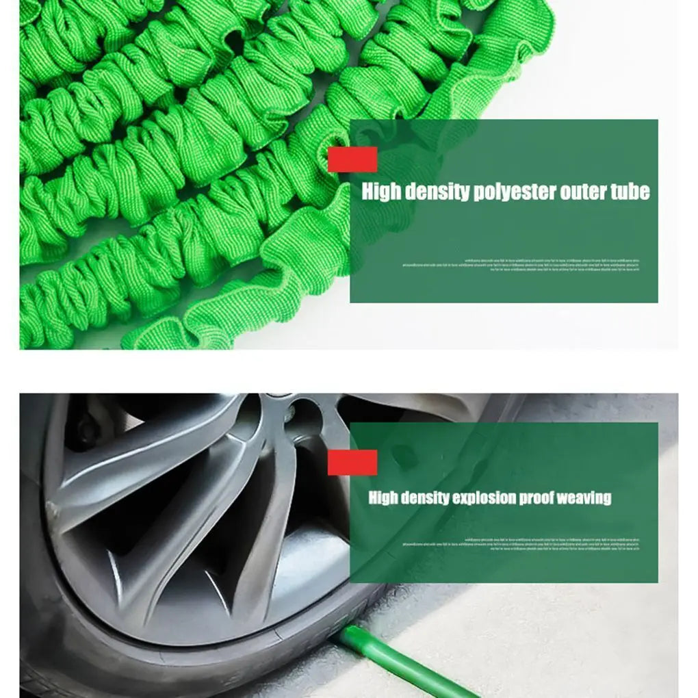 Expanding Expandable Flexible Garden Water Hose w Spray Nozzle 25, 50, Puce Gaia