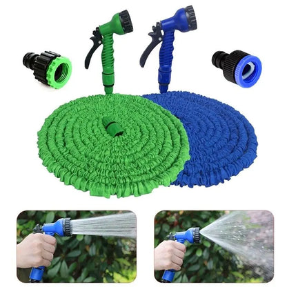 Expanding Expandable Flexible Garden Water Hose w Spray Nozzle 25, 50, Puce Gaia