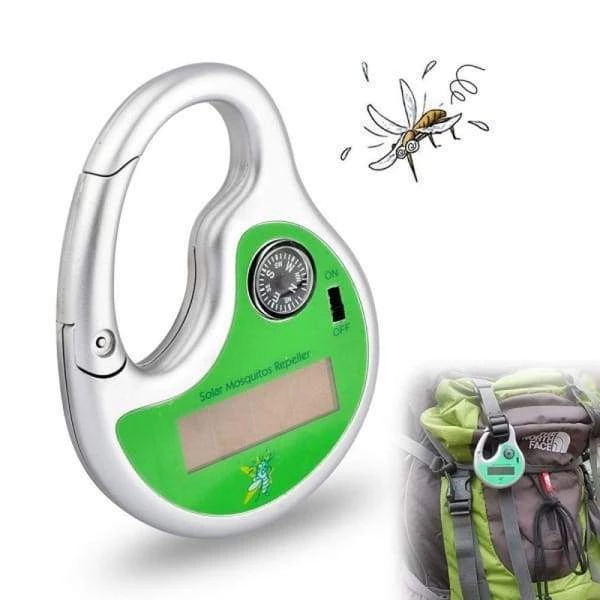 Portable Solar Charging Ultrasonic Mosquito Repellent Maroon Asteria