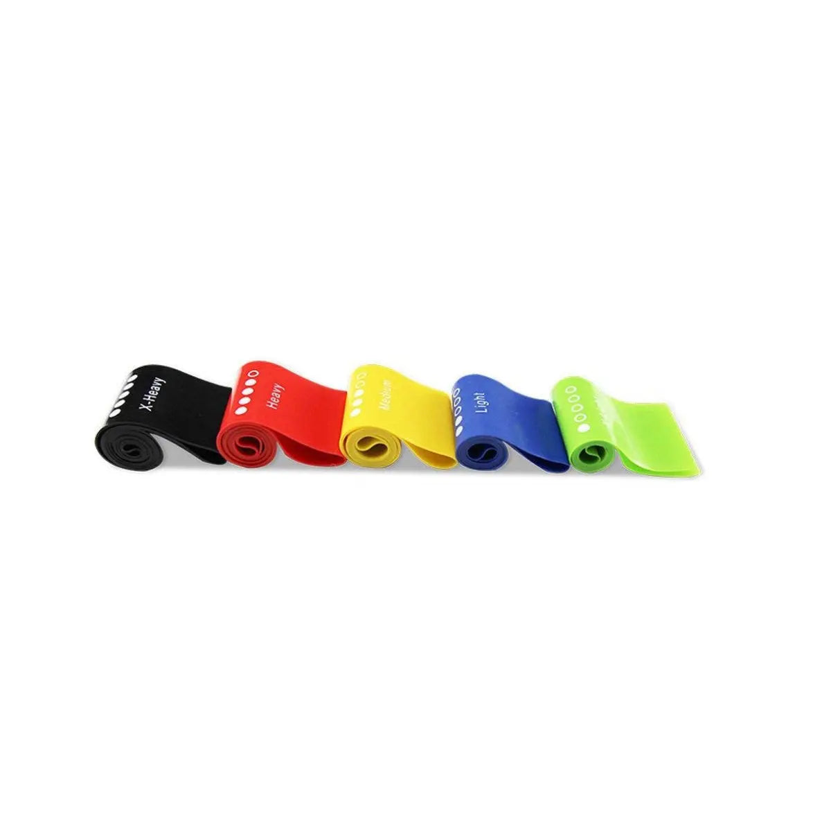 Flex And Stretch Set Of 5 Exercise Latex Bands Salmon Lucky