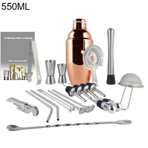 Boston Cocktail Shaker Bar Tools Wine Mixer Set Crimson Medea