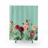 Rose Garden in Teal Shower Curtains Home Decor Yellow Pandora