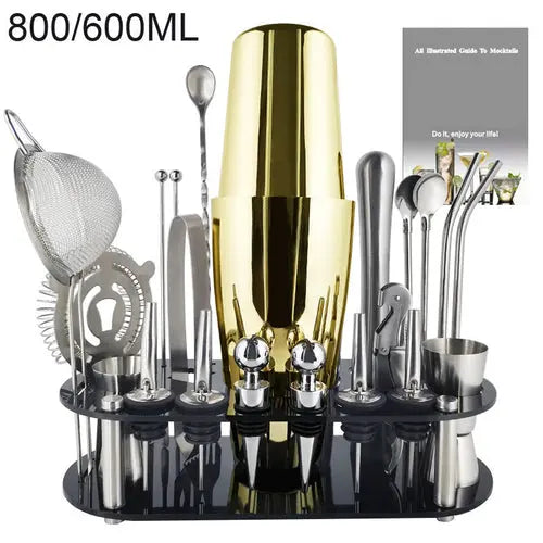 Boston Cocktail Shaker Bar Tools Wine Mixer Set Crimson Medea