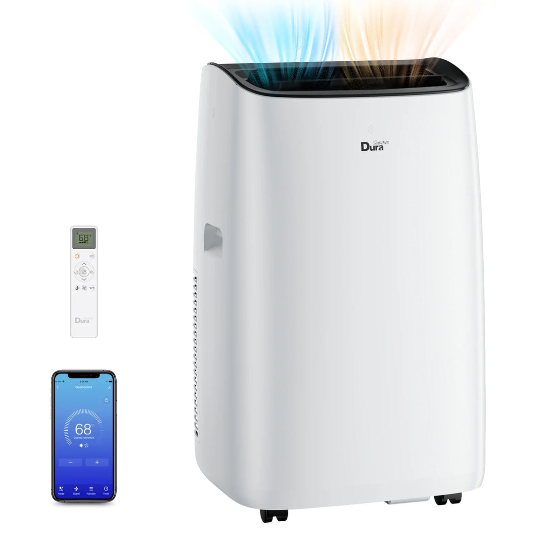 Portable Air Conditioner with Heat, 8150 BTU (12000 BTU ASHRAE) , Smart Wifi, Cools up to 350 Sq Ft, White