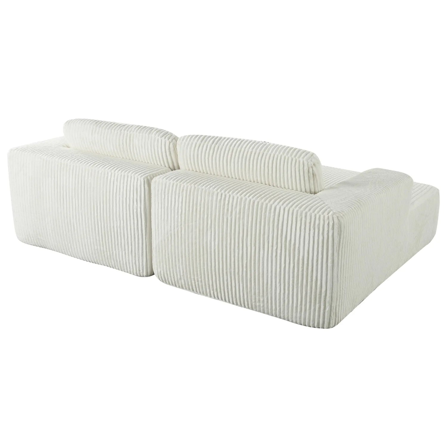 Corduroy Double Sofa Bed with 2 Pillows, Perfect for Living Rooms, Sangria Beech