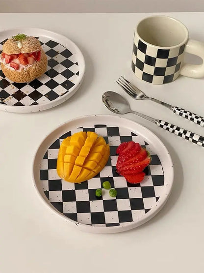 6 - Pack Modern Checkered Flatware Sets ( $4 / count ) Inspecial Home