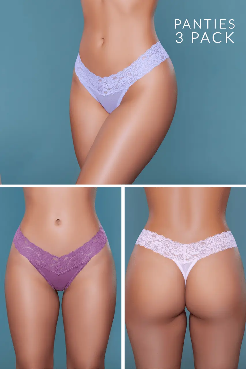 2201 Mila Thong 3 Pack Brown Sooty