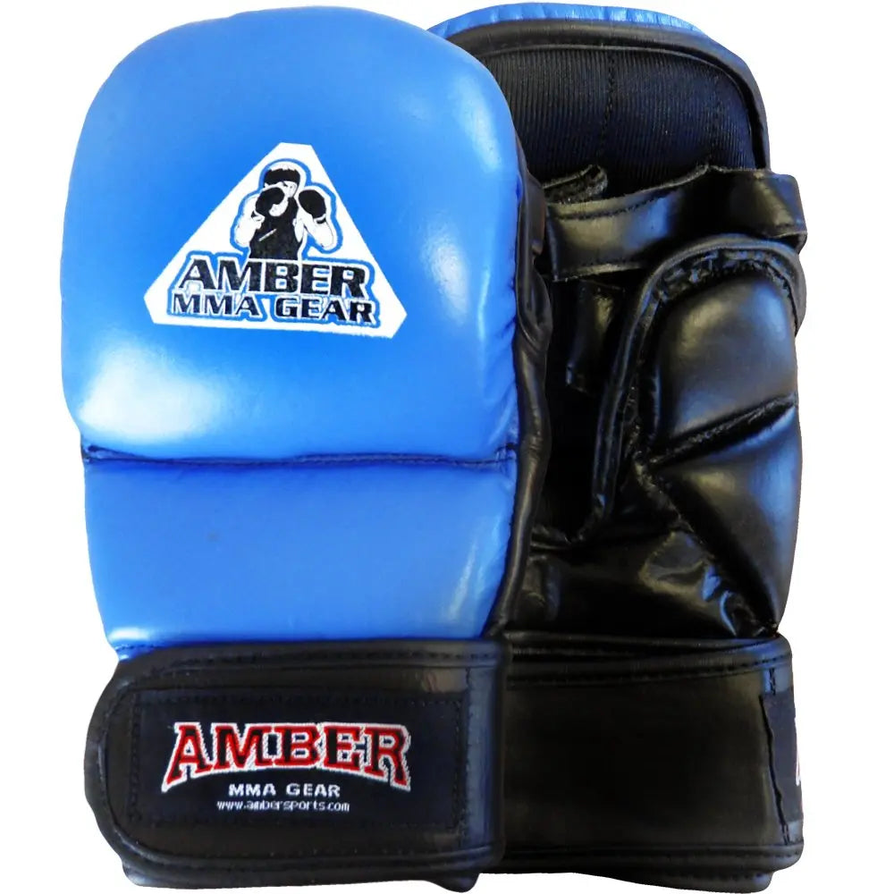 MMA Safety Training Gloves, Premium Leather, Shock Absorbing Foam, Lemon Odysseus