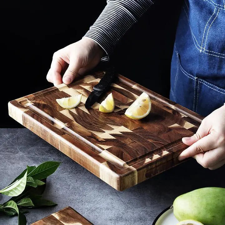 Kitchen Household Parquet Solid Wood Cutting Board Pink Lucy