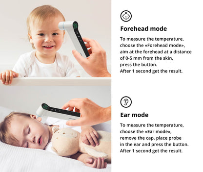 Digital Infrared Thermometer - Forehead and Ear Thermometer